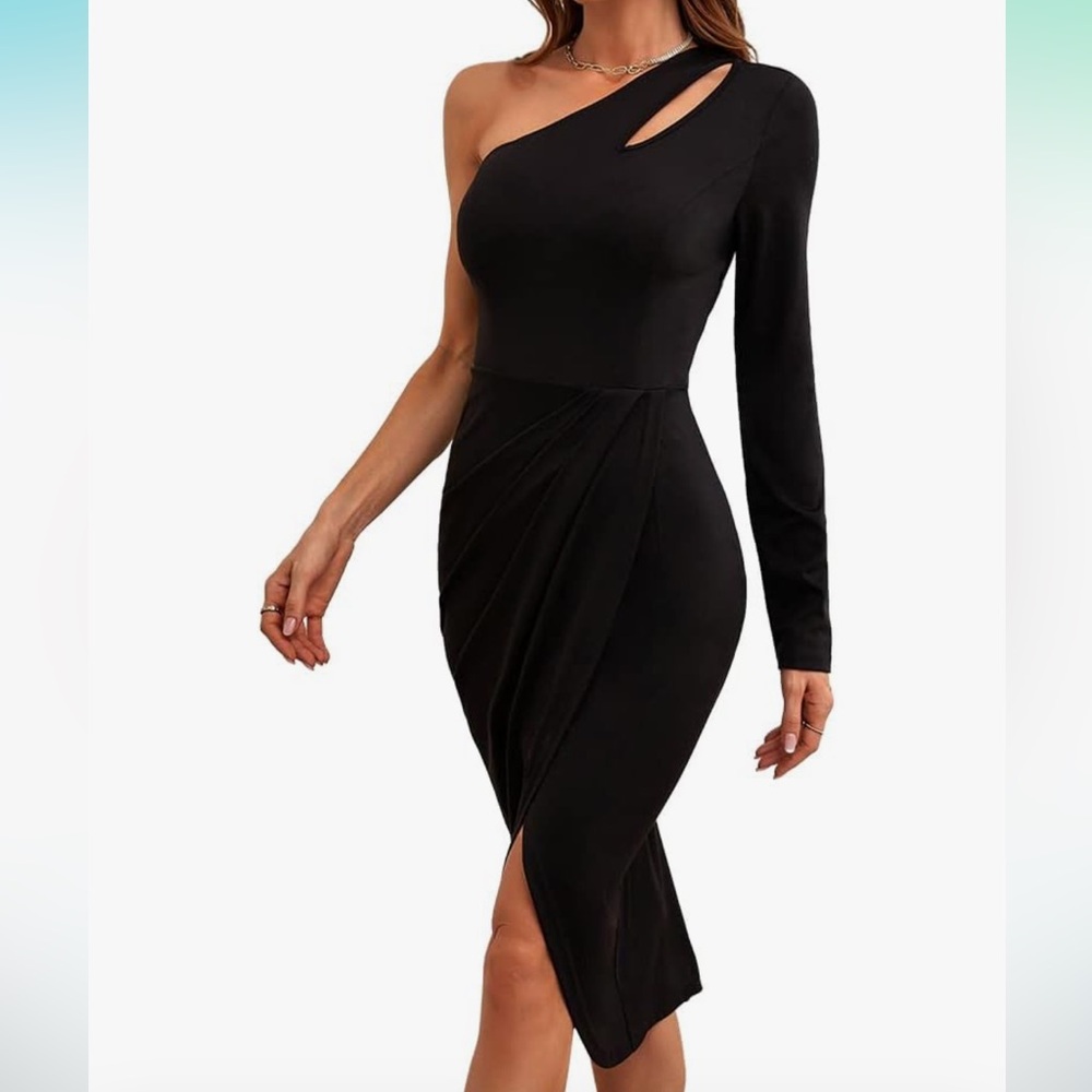 Women's Dress 
One Shoulder Long Sleeve